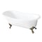 Aqua Eden Clawfoot Bathtubs, 56.69 L, 30.31 W, White/Brushed Nickel, Cast Iron VCTND5731B8 - alternate 1